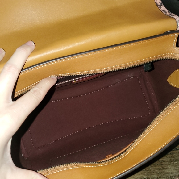 LAST CHANCE❗RARE Coach Courier Colorblock Genuine Snakeskin Crossbody - Picture 15 of 16